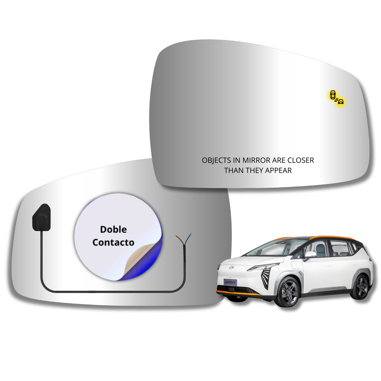 Espejo retrovisor Alternativo Panorámico c/Sensor Gac Aion Y 2024-2027 - AutoVidriosRobin