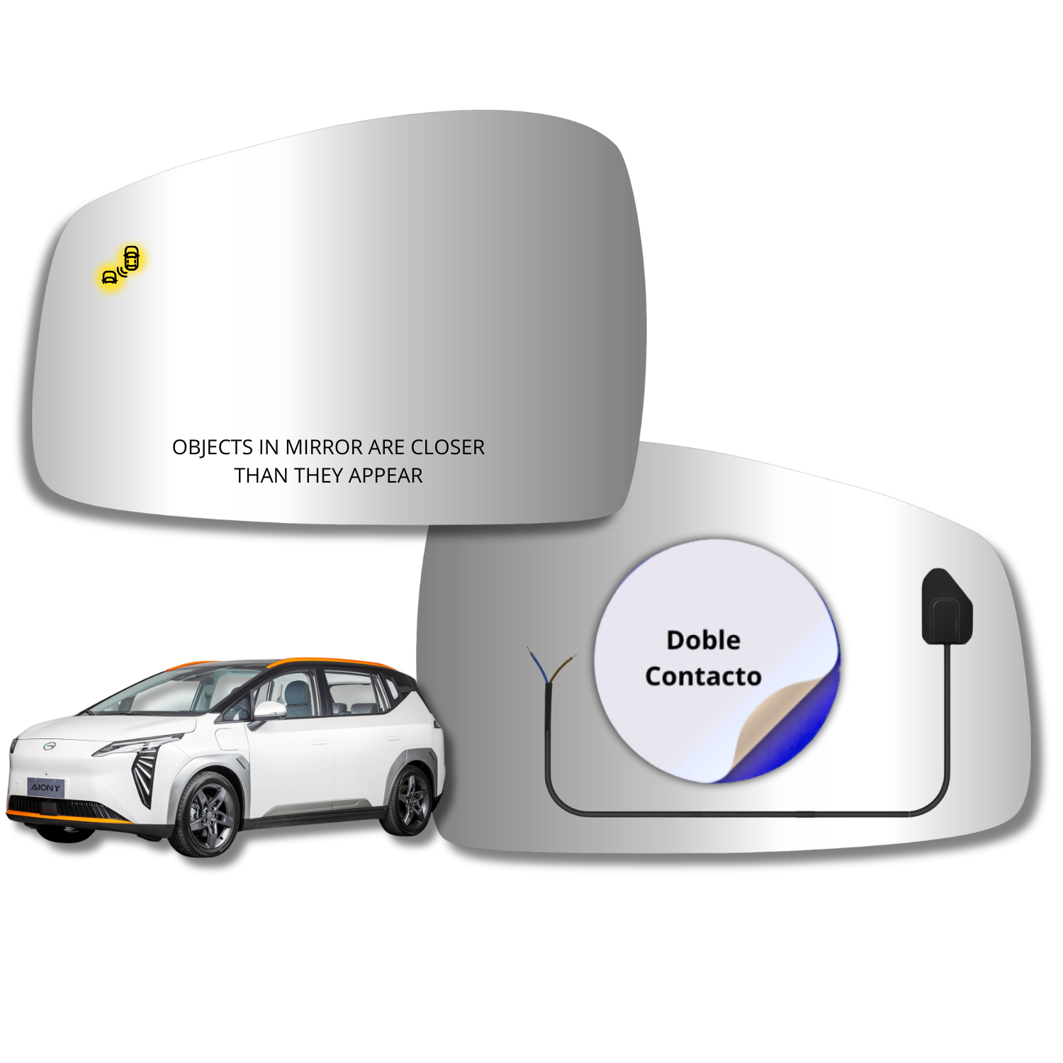 Espejo retrovisor Alternativo Panorámico c/Sensor Gac Aion Y 2024-2027 - AutoVidriosRobin