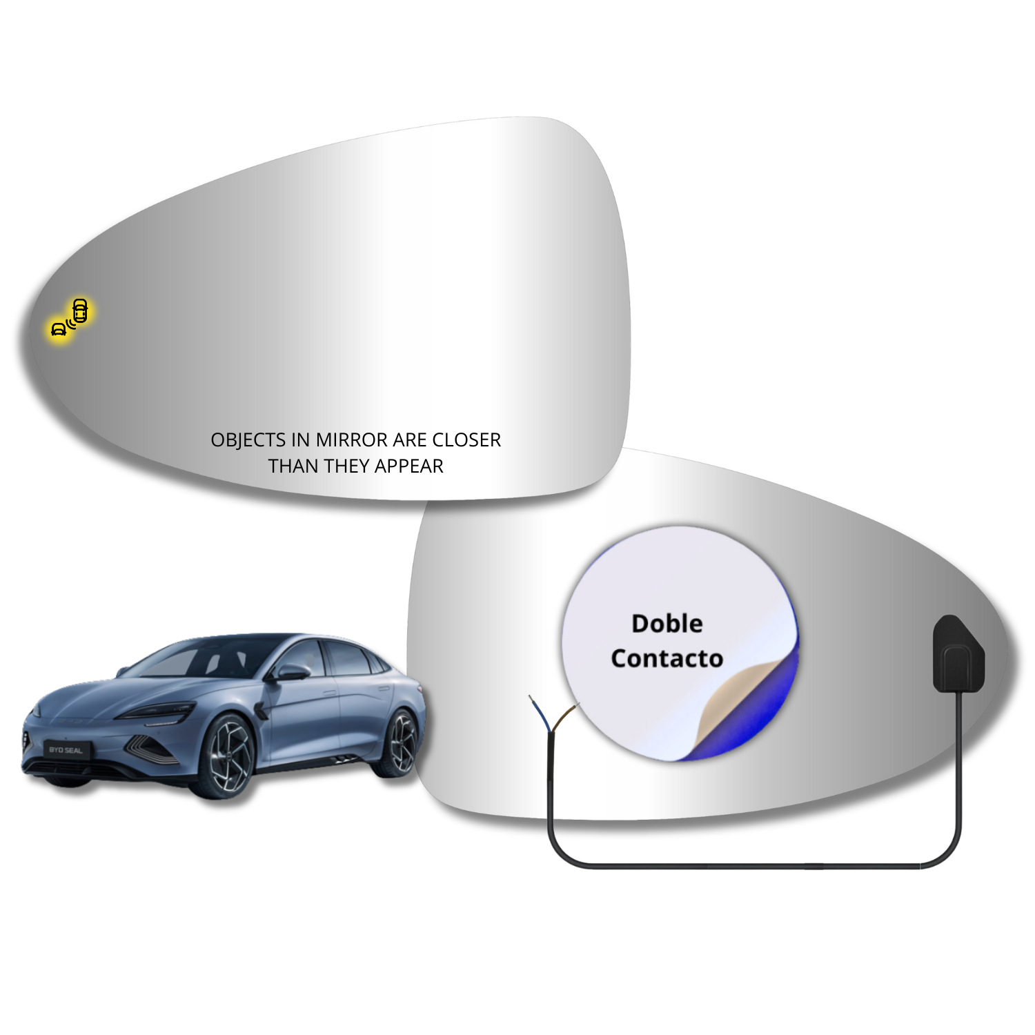 Espejo retrovisor Alternativo Panorámico c/Sensor BYD Seal 2022-2026 - AutoVidriosRobin