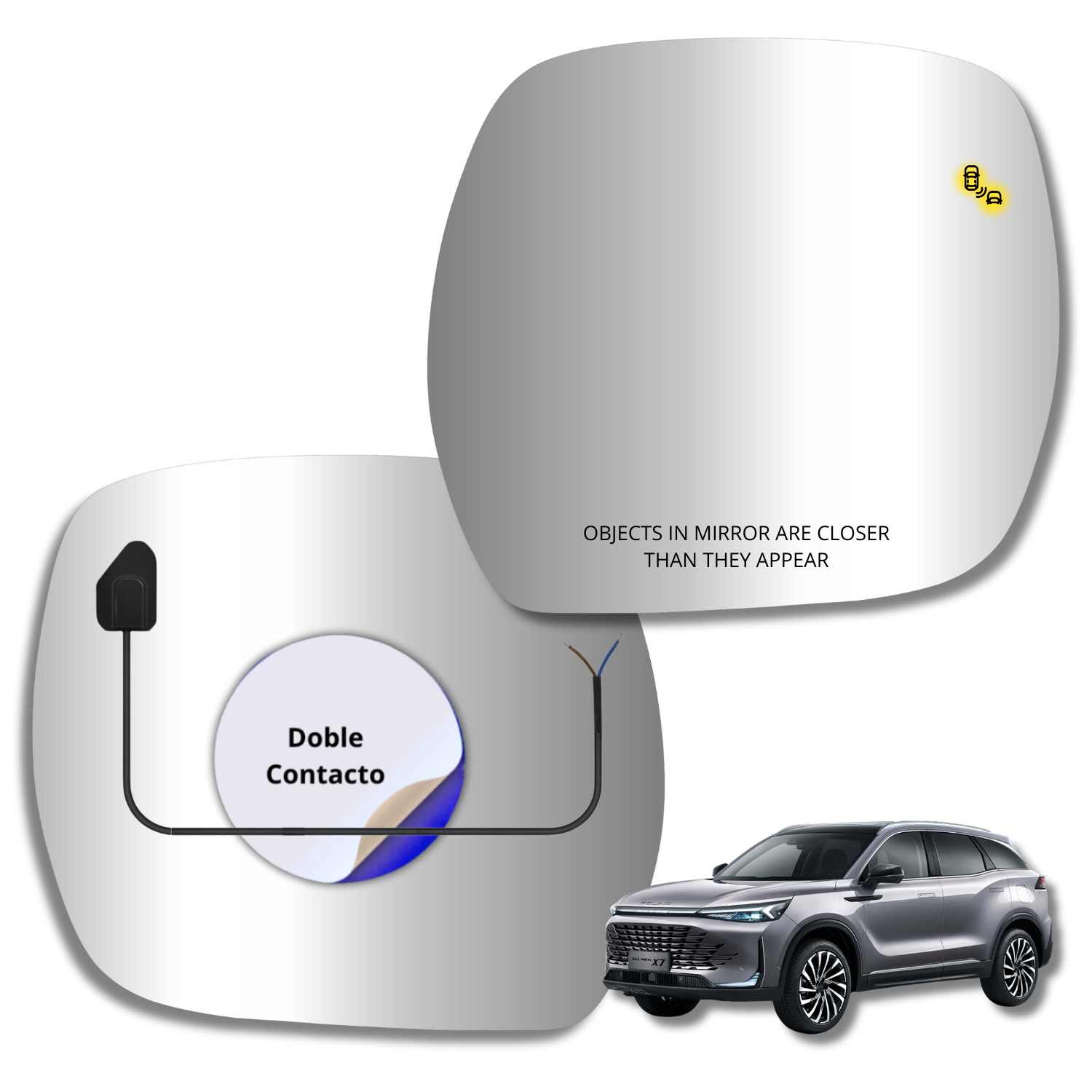 Espejo retrovisor Alternativo Panorámico Baic X7 2023-2026 - AutoVidriosRobin