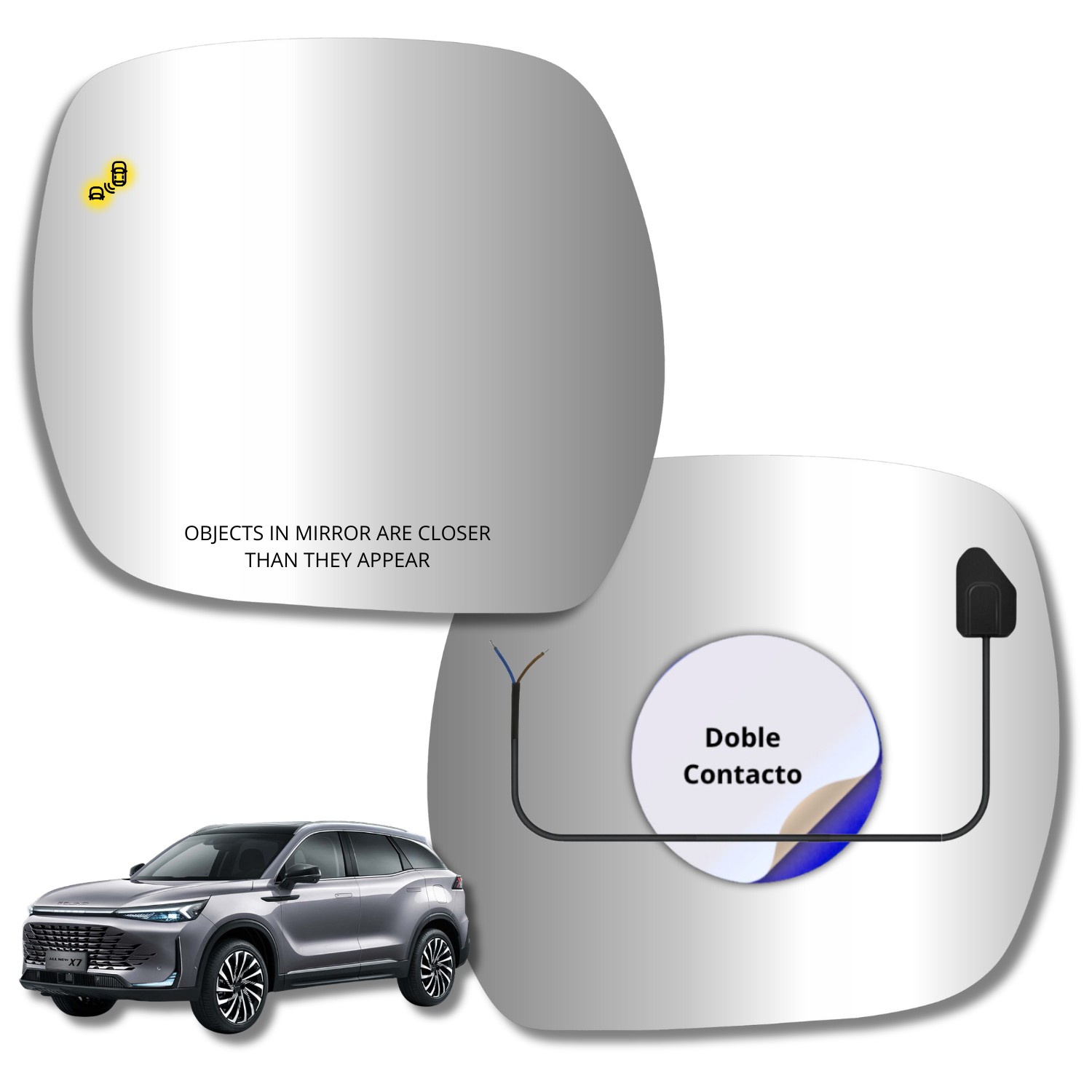 Espejo retrovisor Alternativo Panorámico Baic X7 2023-2026 - AutoVidriosRobin