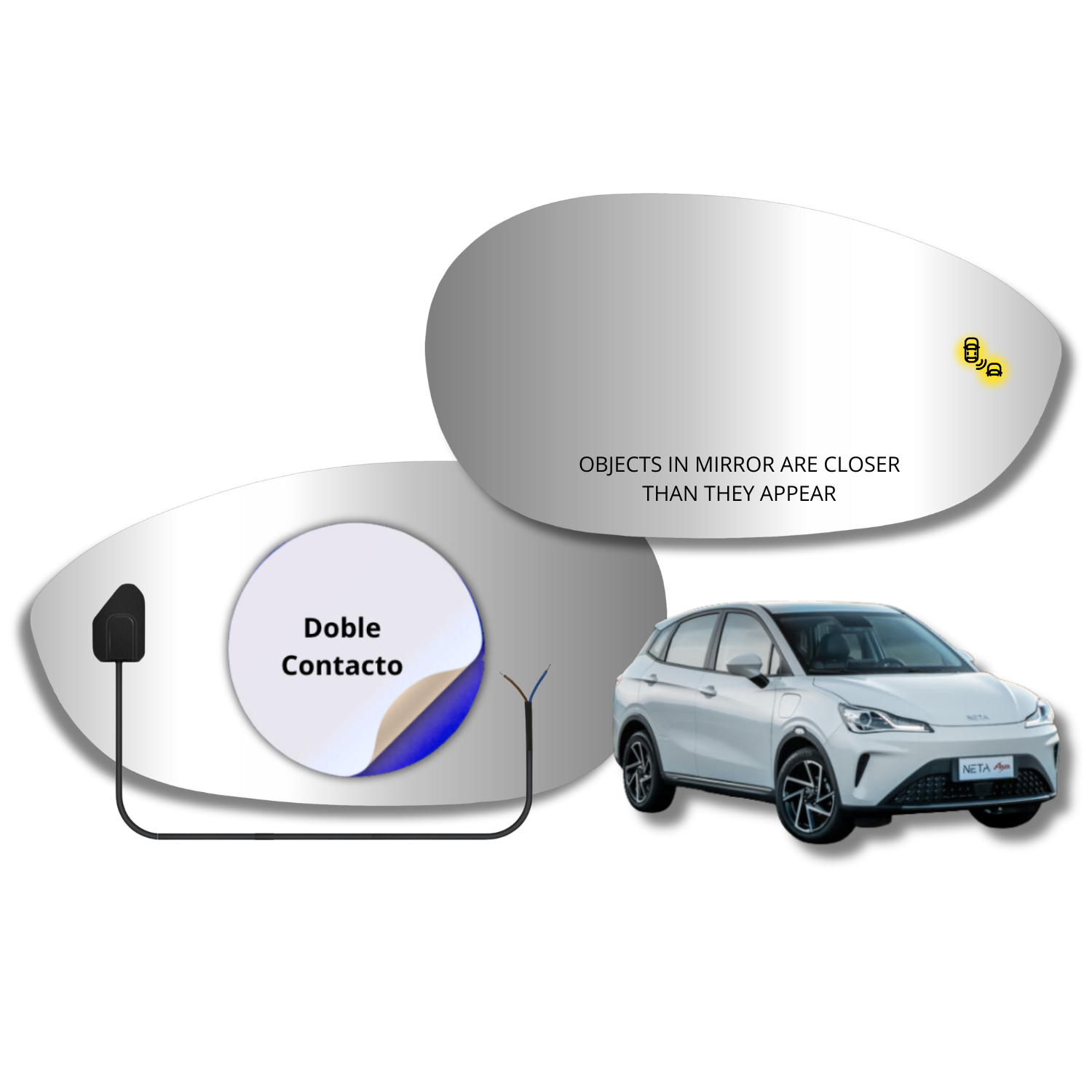 Espejo retrovisor Alternativo Panorámico c/Sensor Neta Aya 2025-2027 - AutoVidriosRobin