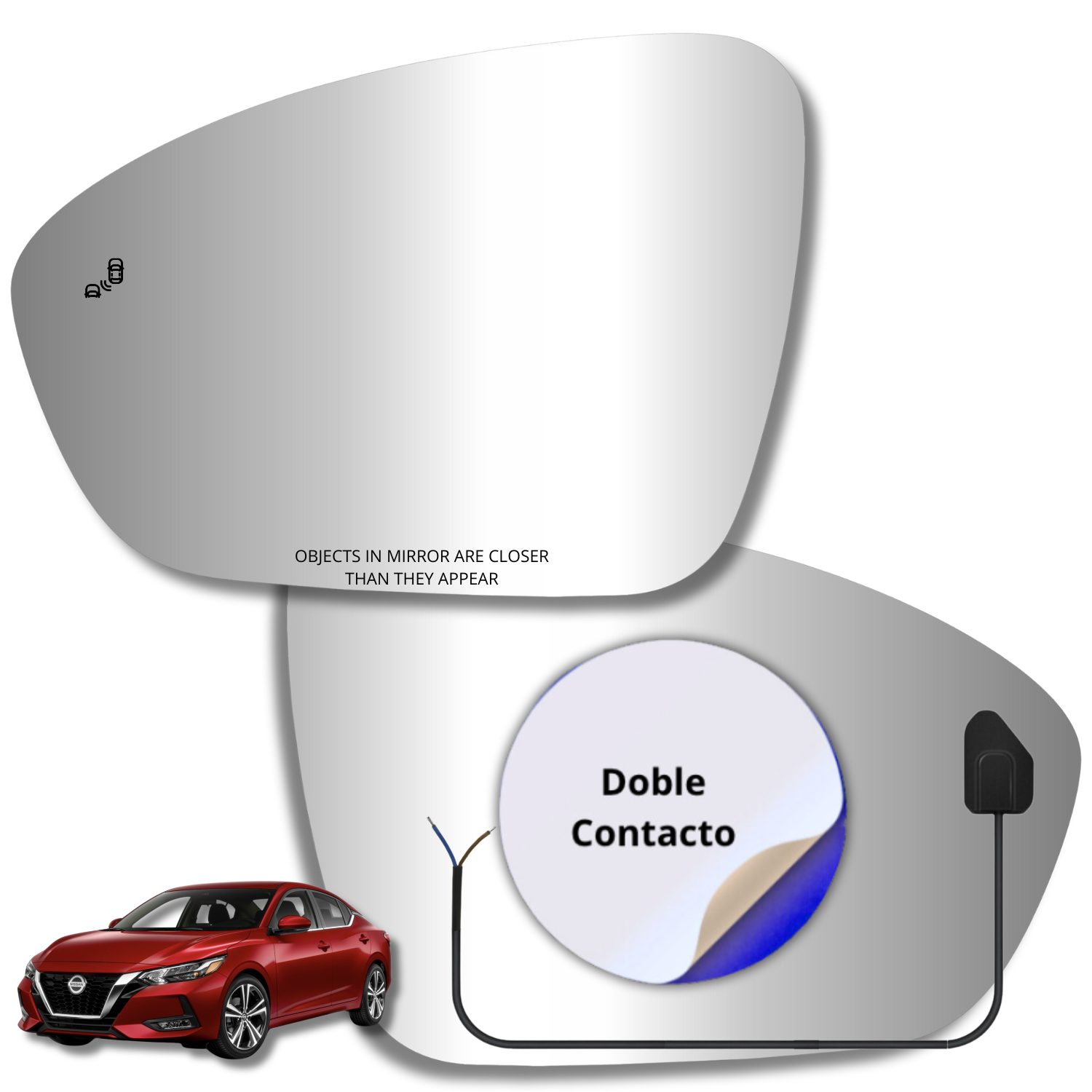 Espejo retrovisor Alternativo Panorámico Nissan sentra 2020-2023 - AutoVidriosRobin
