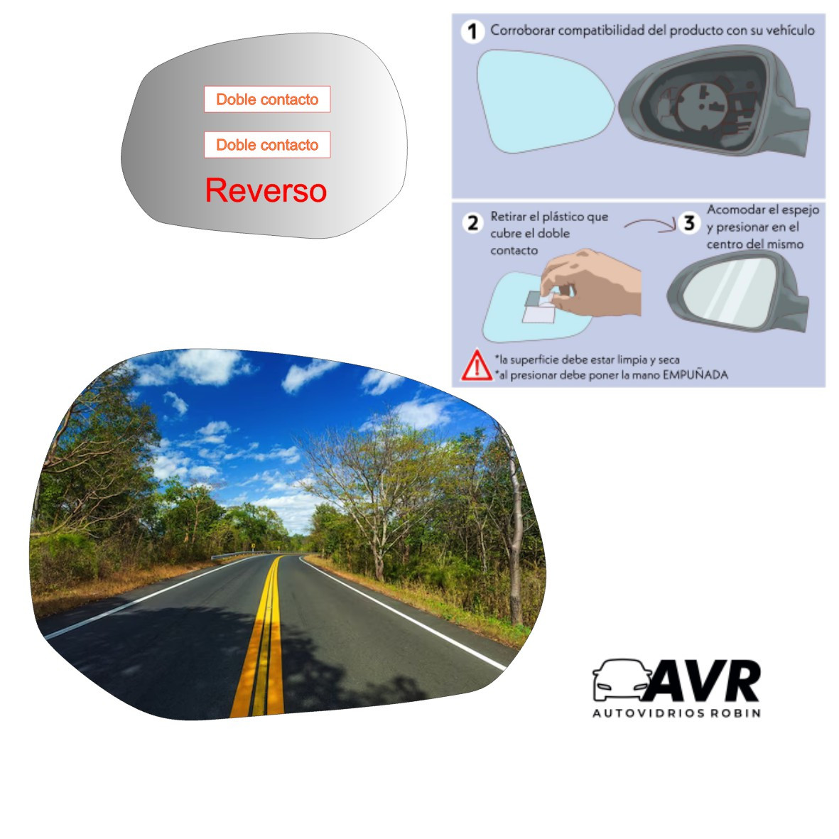Espejo retrovisor Original Haima 3 2007-2014 - AutoVidriosRobin