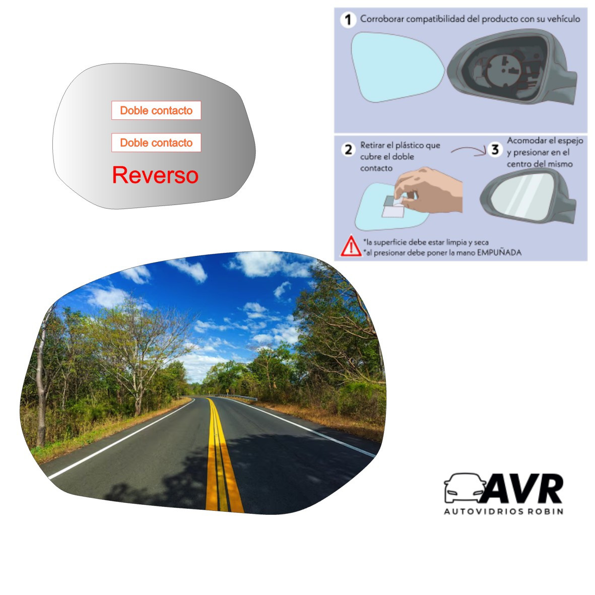 Espejo retrovisor Original Haima 3 2007-2014 - AutoVidriosRobin