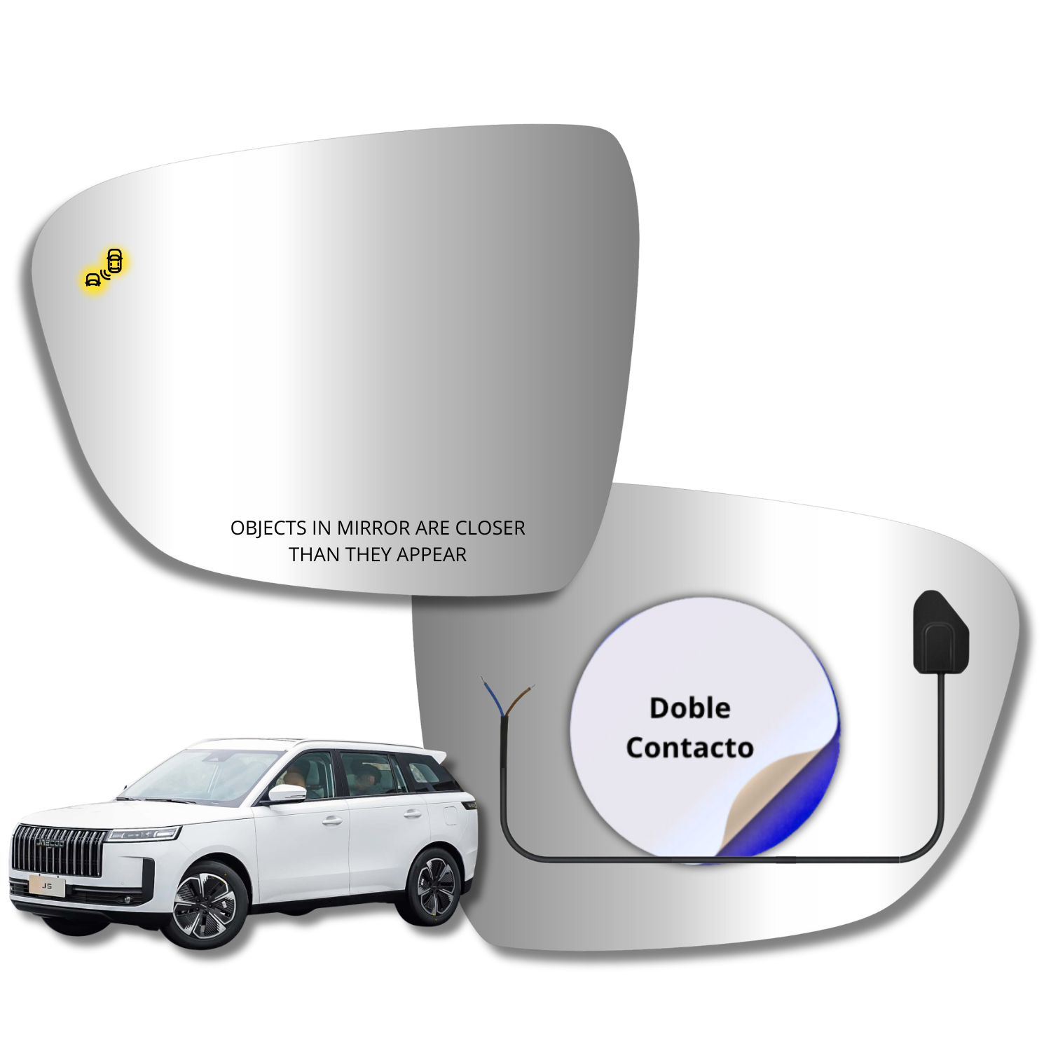 Espejo retrovisor Alternativo Panorámico Jaecoo 5 2025-2027 - AutoVidriosRobin