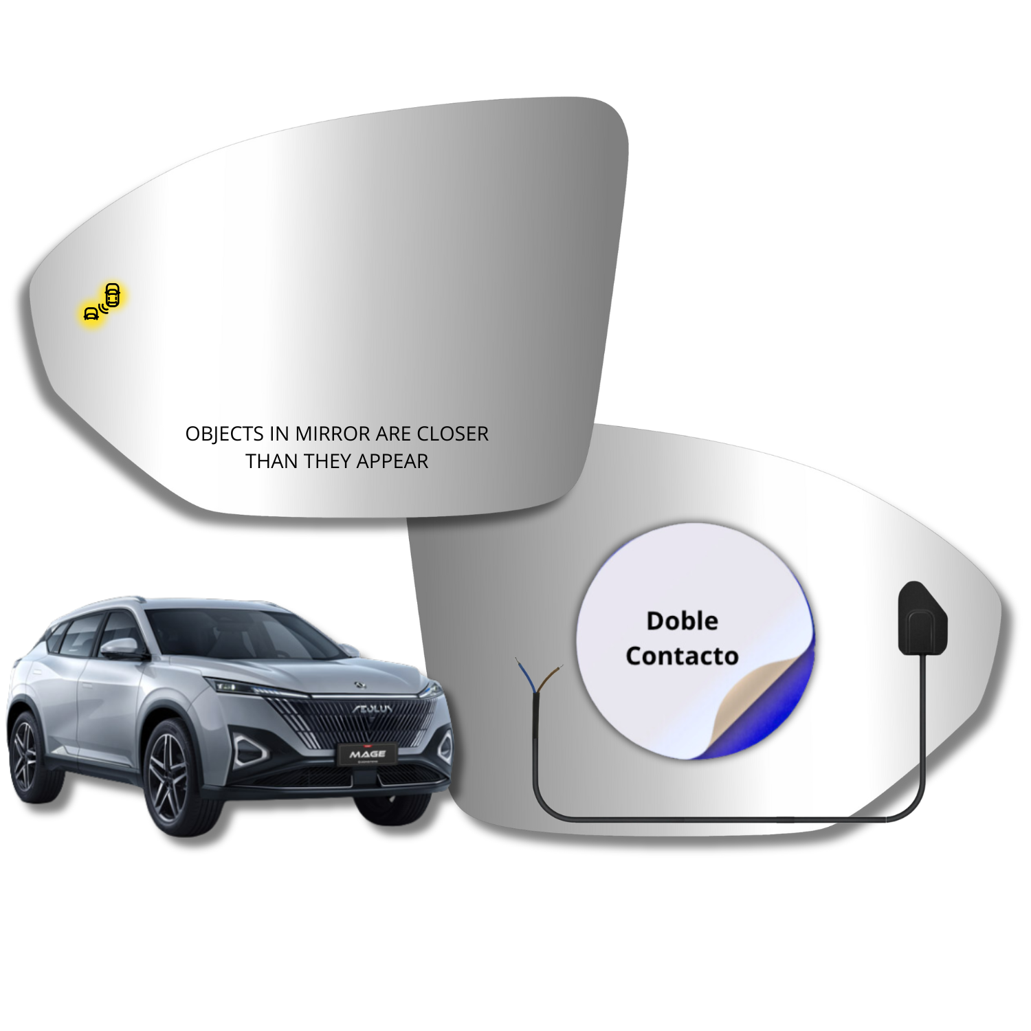 Espejo retrovisor Alternativo Panorámico Dongfeng Mage 2024-2027 - AutoVidriosRobin