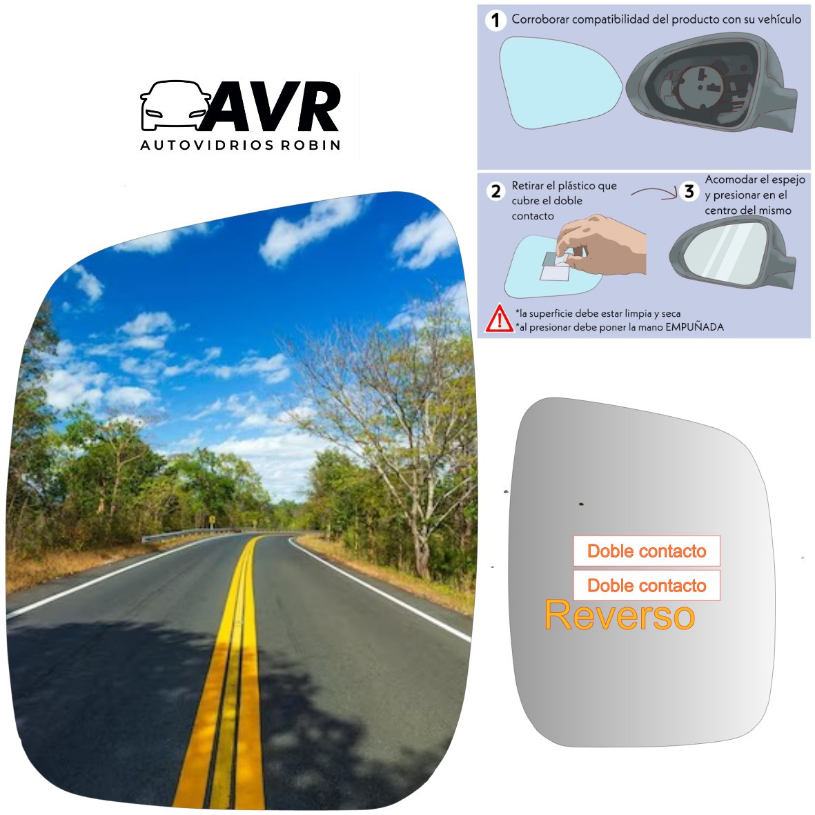 Espejo retrovisor Original Fiat Qubo 2011-2022 - AutoVidriosRobin