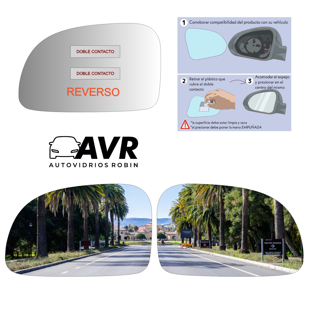 Espejo retrovisor Alternativo Panorámico Daewoo Rezzo 2001-2008 - AutoVidriosRobin