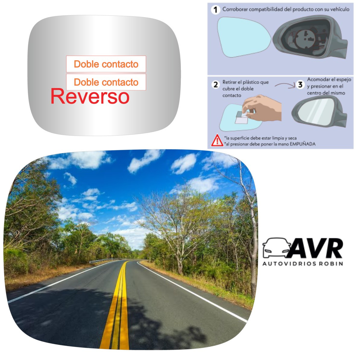 Espejo retrovisor Alternativo Panorámico Volvo XC90 2007-2015 - AutoVidriosRobin