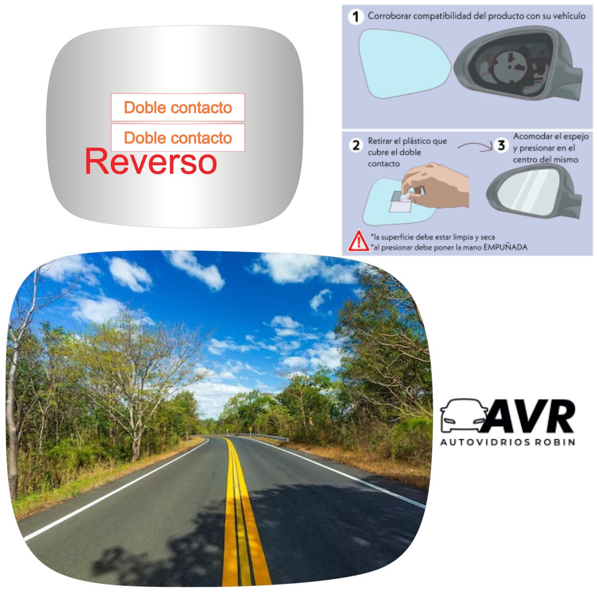 Espejo retrovisor Alternativo Panorámico Volvo XC90 2007-2015 - AutoVidriosRobin
