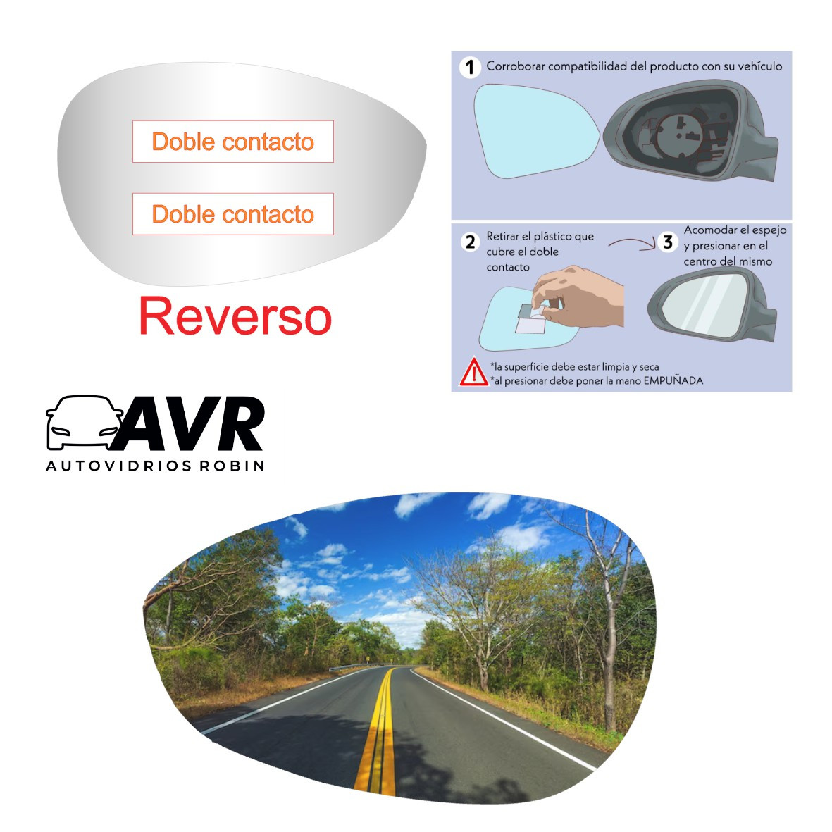 Espejo retrovisor Original Fiat 500 2010-2018 - AutoVidriosRobin